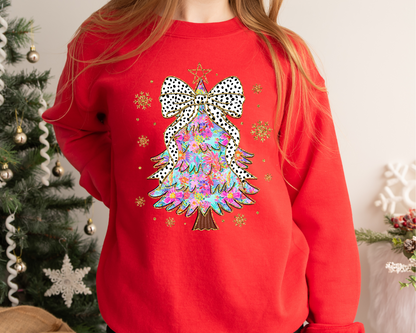 Coquette Bow Christmas Sweatshirt