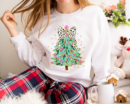 Coquette Bow  Christmas sweatshirt for women