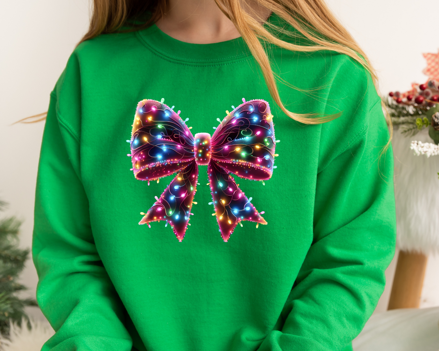 Christmas Crewneck Christmas light shirt,