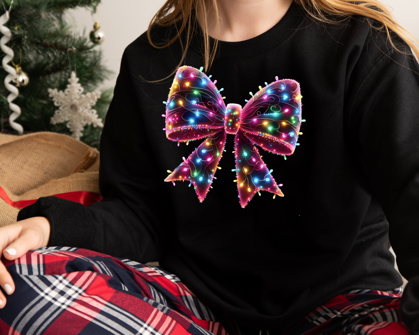 Christmas Crewneck Christmas light shirt,