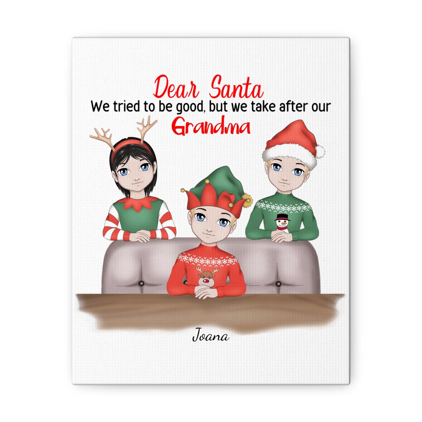 Personalize It  'Dear Santa' Gallery Wrap Canvas