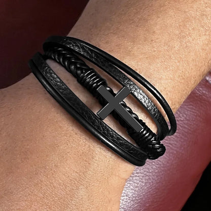 Men's Cross Bracelet LF 6