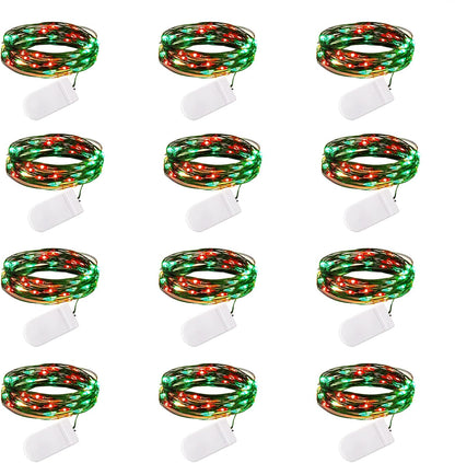 12 Pack Multi Color Led Fairy Lights Battery Operated String Lights 