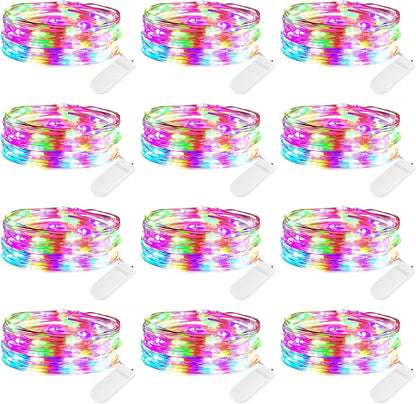 12 Pack Multi Color Led Fairy Lights Battery Operated String Lights 