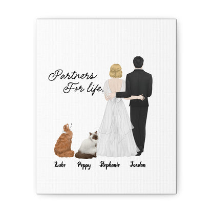 Personalized 'You, me & the pet's Canvas