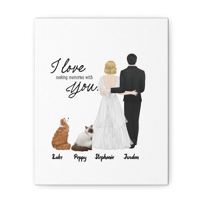 Personalized 'You, me & the pet's Canvas