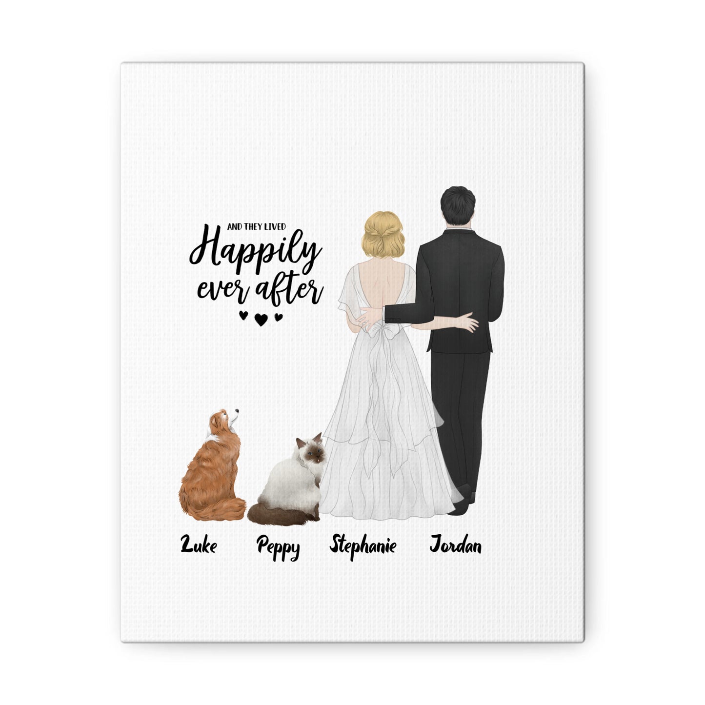 Personalized 'You, me & the pet's Canvas