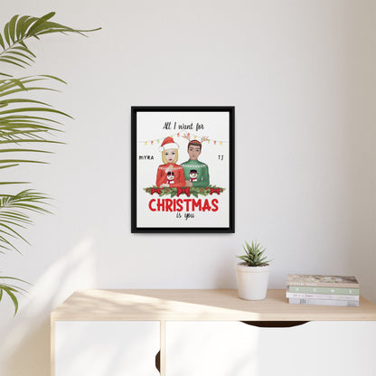 Personalizable Christmas Couple Canvas