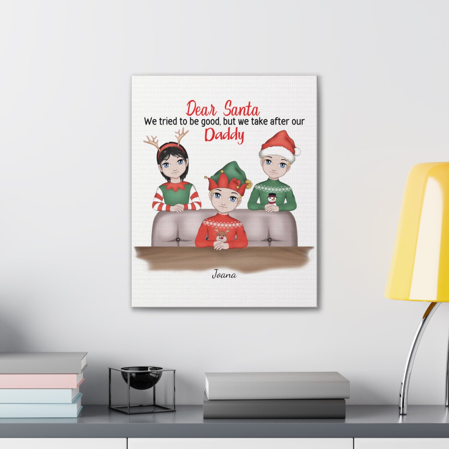 Personalize It  'Dear Santa' Gallery Wrap Canvas