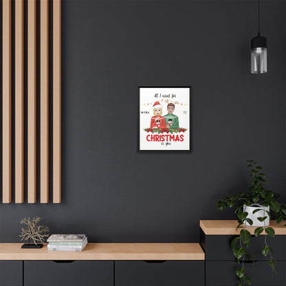 Personalizable Christmas Couple Canvas