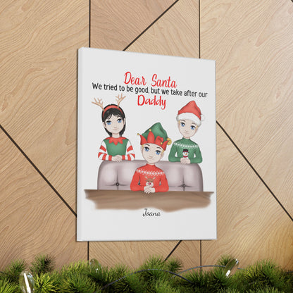 Personalize It  'Dear Santa' Gallery Wrap Canvas