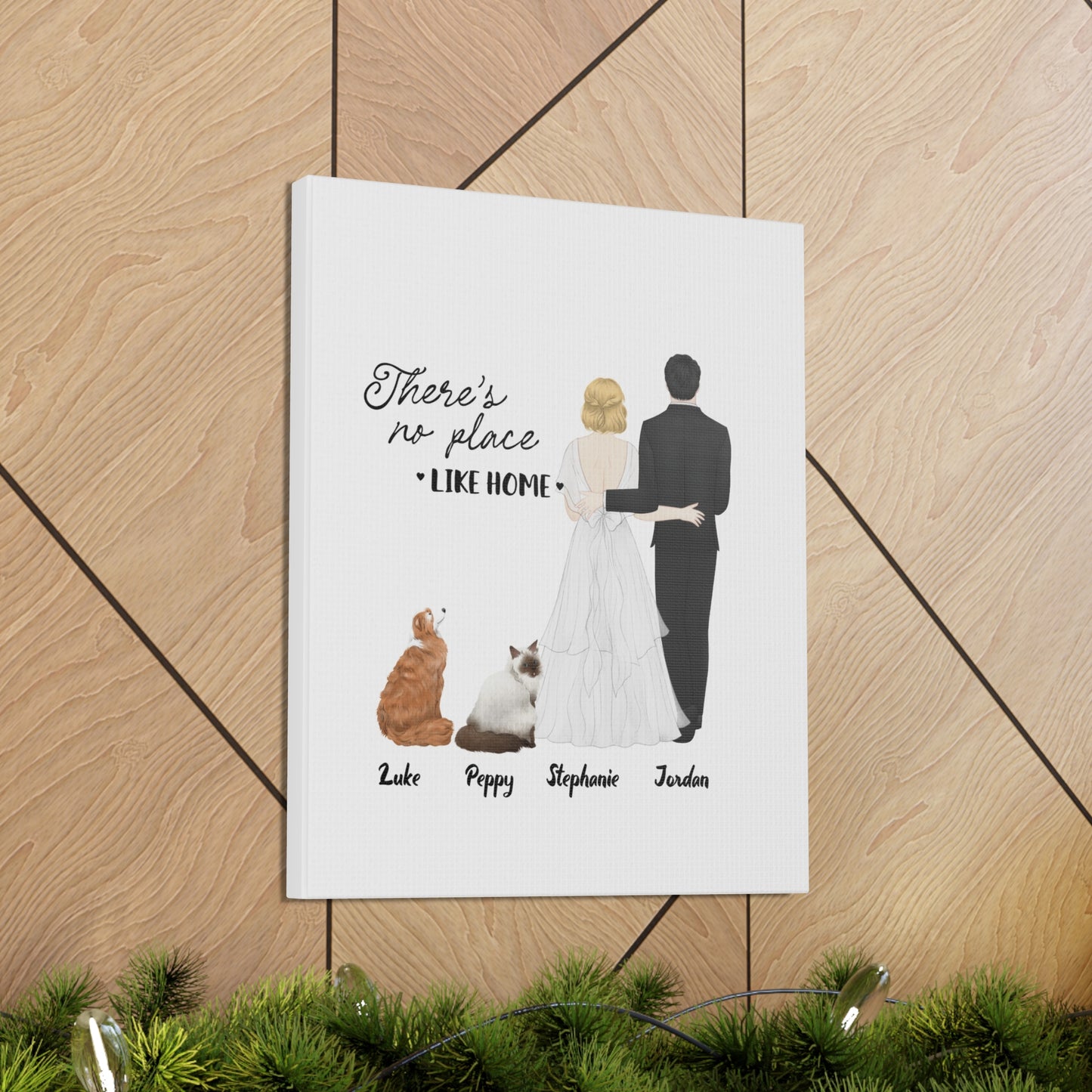 Personalized 'You, me & the pet's Canvas