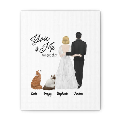 Personalized 'You, me & the pet's Canvas